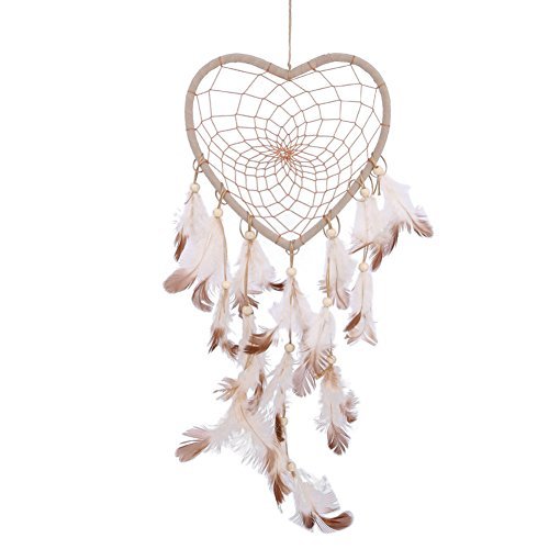 Producto Amazingdeal365 Atrapasueños con Forma de corazón y Plumas de Aspecto Vintage para