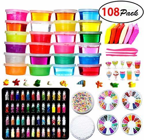 Social DIY Slime Kit - 24 Colores Kit de Slime Esponjoso con 48