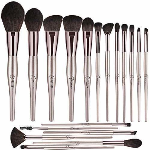 Brochas de Maquillaje Profesional BESTOPE 18 piezas Premium Synthetic Set de Pinceles