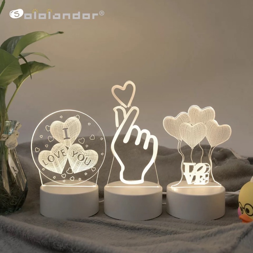 Moda Lâmpada led 3D