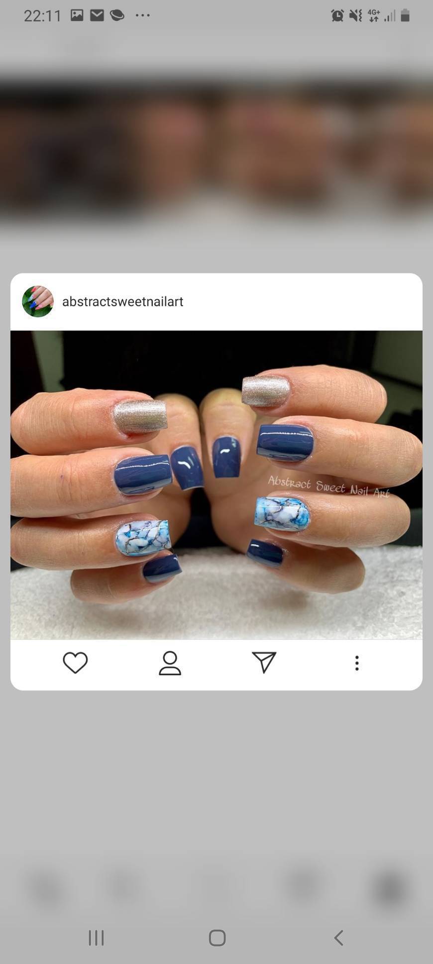 Fashion Abstract sweet nail art