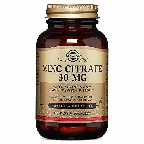 Producto Solgar Zinc Citrato Cápsulas vegetales de 30 mg