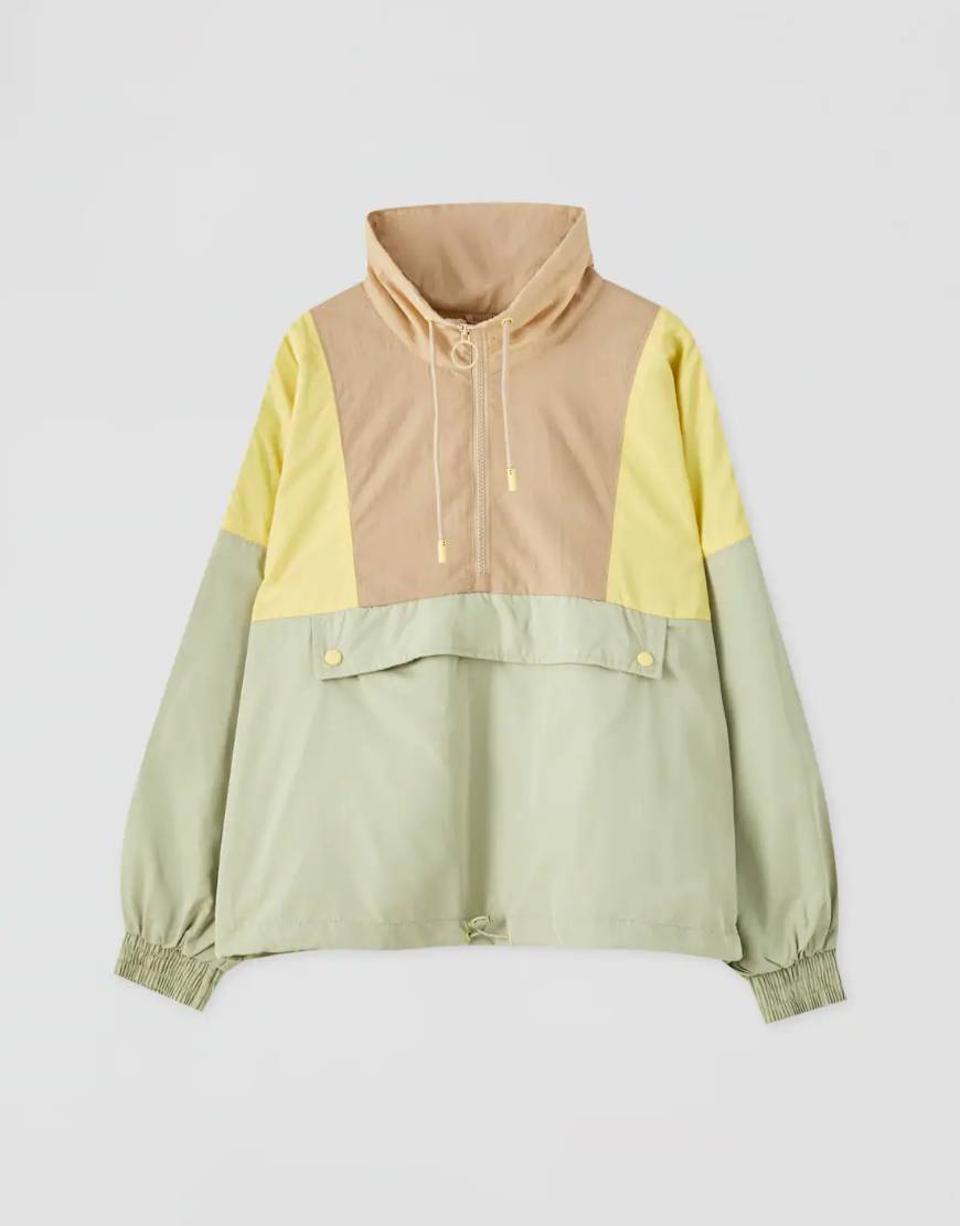 Social Blusão de nylon com design de color block Pull and Bear 
