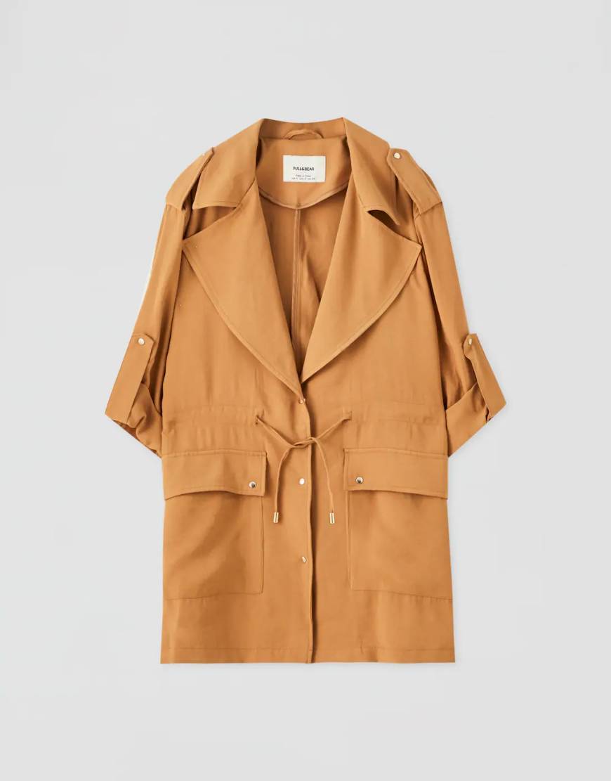Social Blusão safari com cordão Pull and Bear
