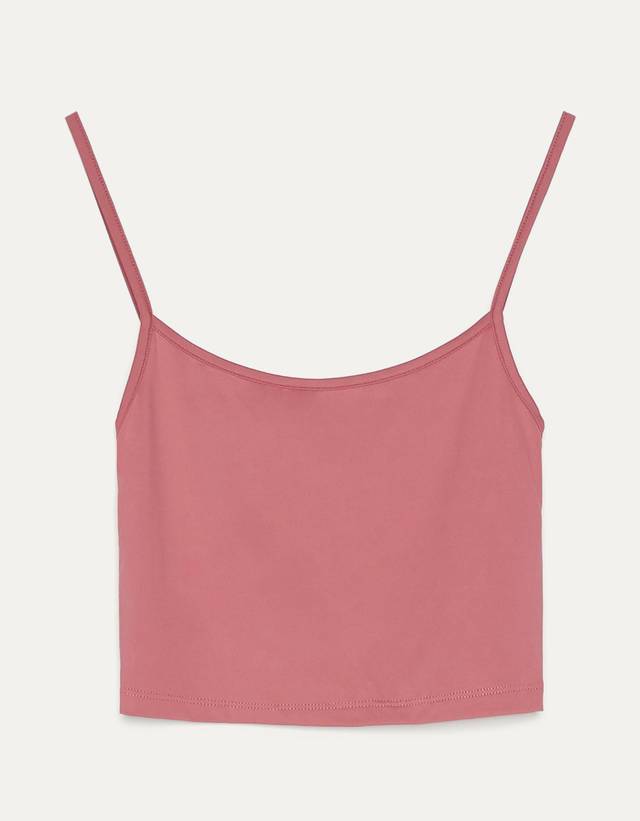 Social Crop Top de Alças Bershka 