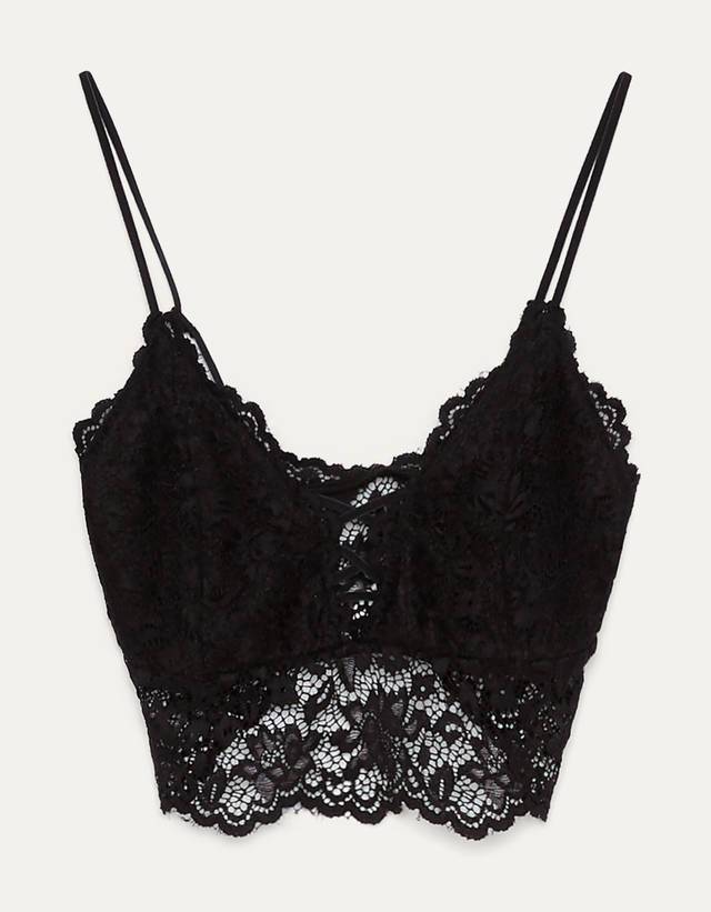 Social Bralette com lace Bershka