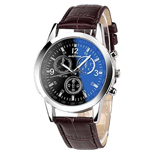 Lugares FAMILIZO Reloj De Moda De Los Hombres De Faux De Cuero De