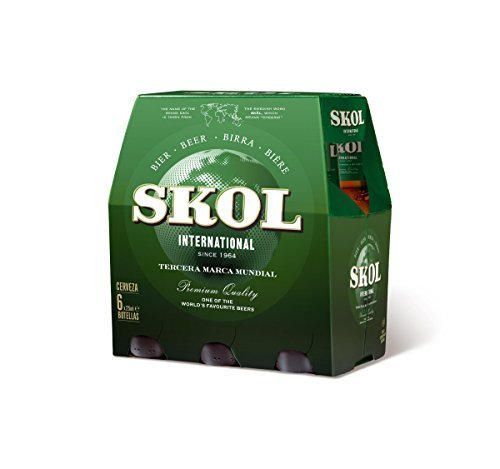 Skol Cerveza, 4.6º - Pack de 6 x 250 ml, Total