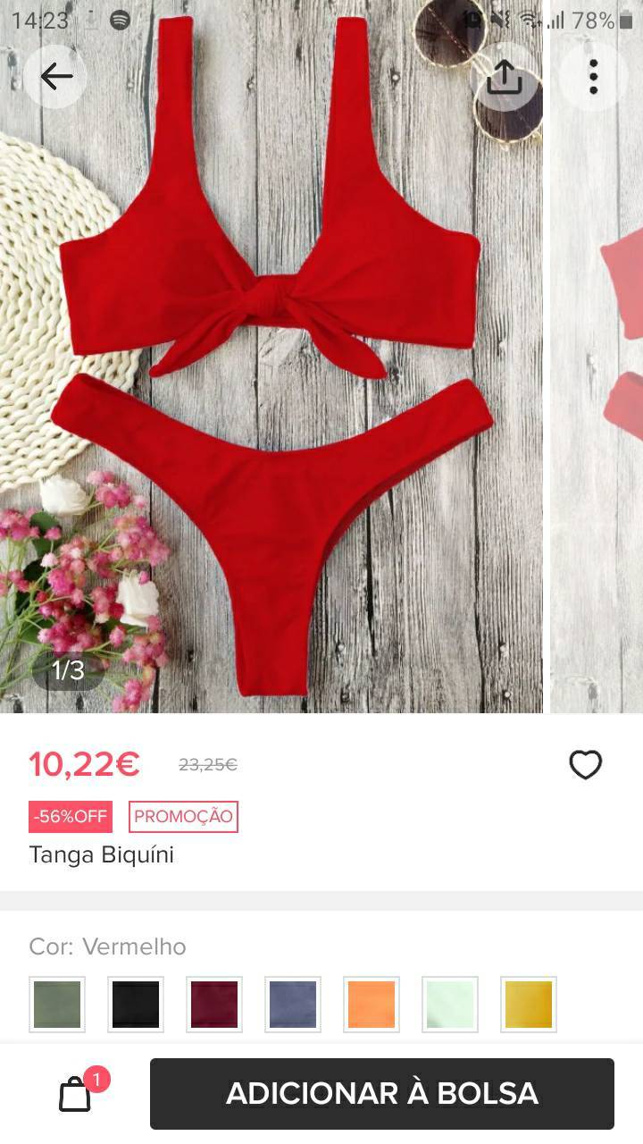 Moda Bikini vermelho 