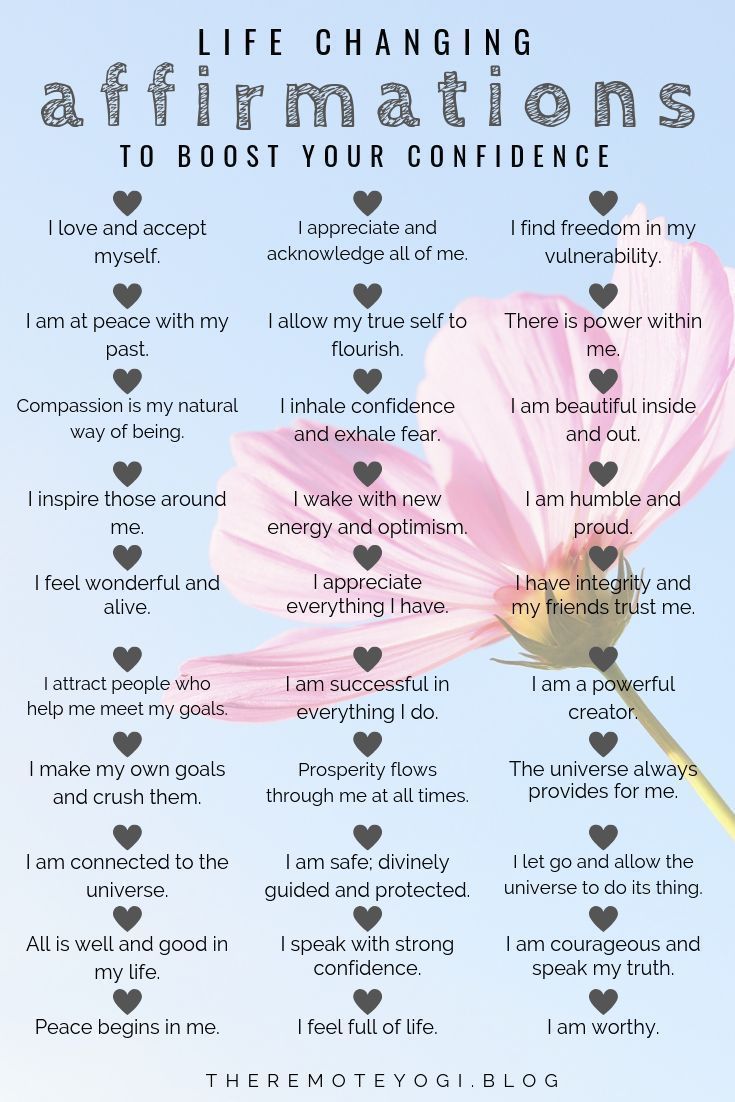 Social Life changing affirmations to boost your confidence 