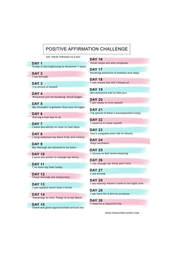 Social Positive affirmation challenge 