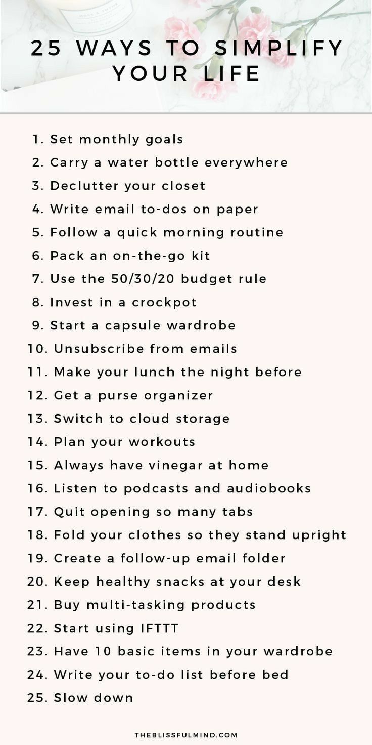 Product 25 ways to simplify your life