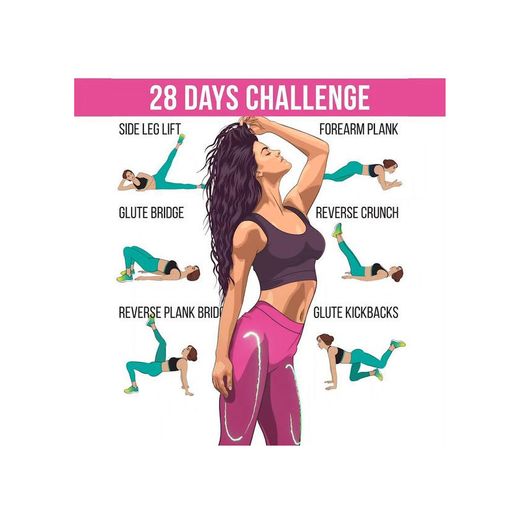 28 day challenge to get a slimmer body at home
