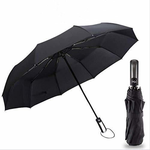 Bikw Paraguas Paraguas Completamente Automático Plegable Doble A Prueba De Viento Reforzado