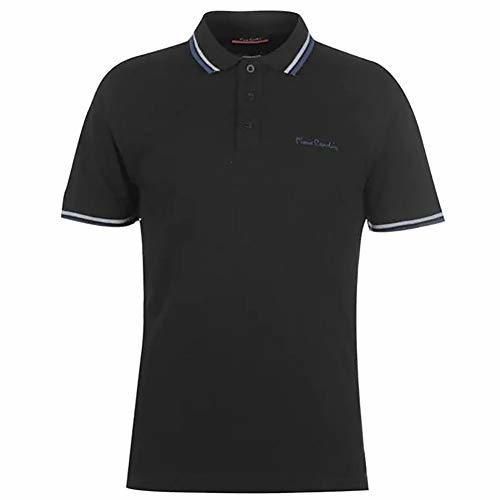 Pierre Cardin Hombre 100% algodón Polo Pique Cuello a Rayas con Bordado