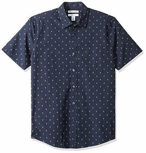 Amazon Essentials - Camisa de manga corta y corte entallado con estampado