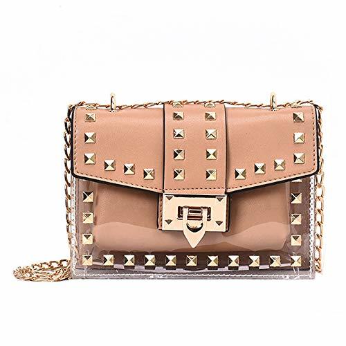 Product XCWQ Bolso De Las Señoras Small Chain Shoulder Bag Female Rivets Transparent