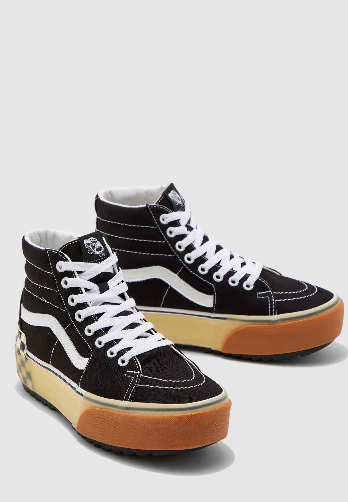 Productos VANS SK8-HI STACKED "BLACK/CHECKERBOARD"

