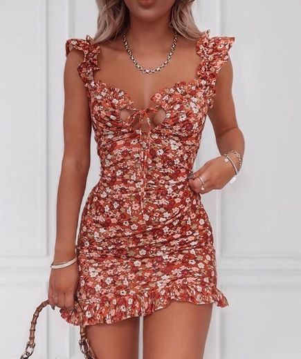 Abravo Mujer Vestido?Bohemio Corto Florales Nacional Verano Vestido Casual Magas Cortas Chic