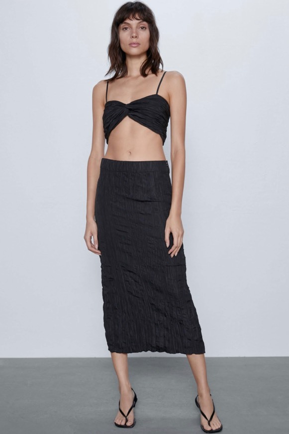 Producto Cropped Strappy Top- ZARA 