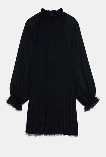 Pleated Mini Dress-Zara 
