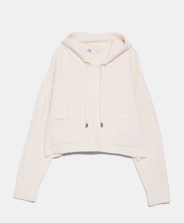 Products Cable-knit hoodie-Zara 