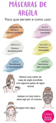 Máscara facial caseira: argila