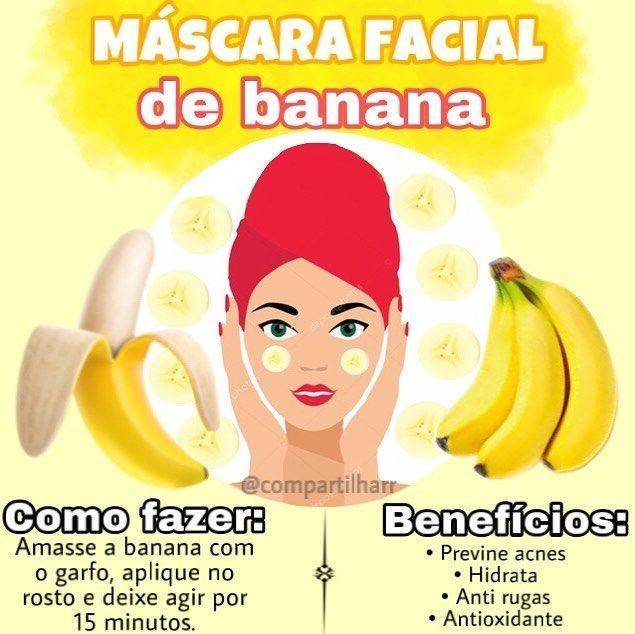 Fashion Máscara facial caseira: banana