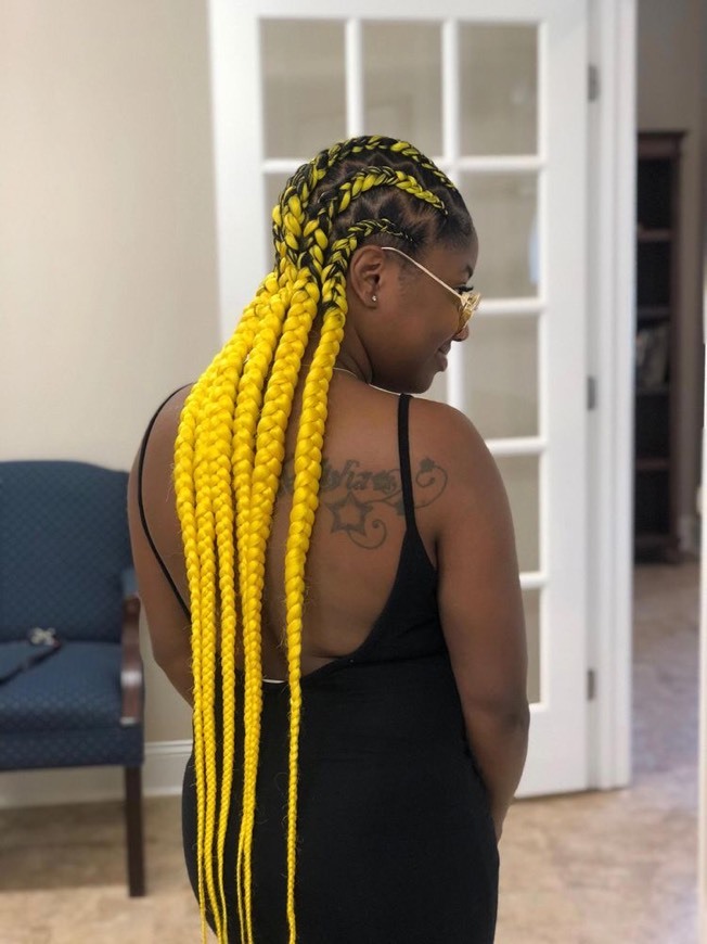 Fashion Yellow box braids 💛 | tranças amarelas 💛