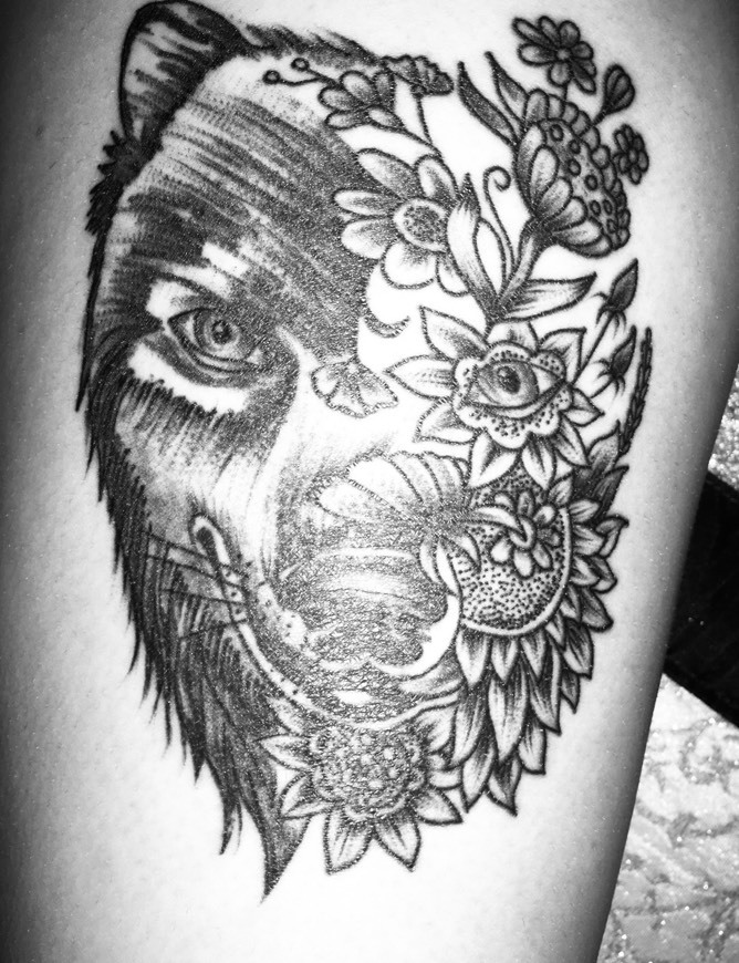 Fashion Tatto de lobo 