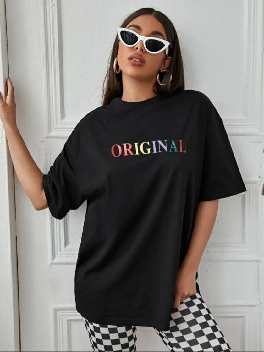 Fashion Carta ocasional camiseta (blusão)