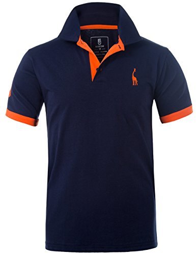 Moda GLESTORE Polo para Hombre de Manga Corta Collar Camisa Golf MT1030 de