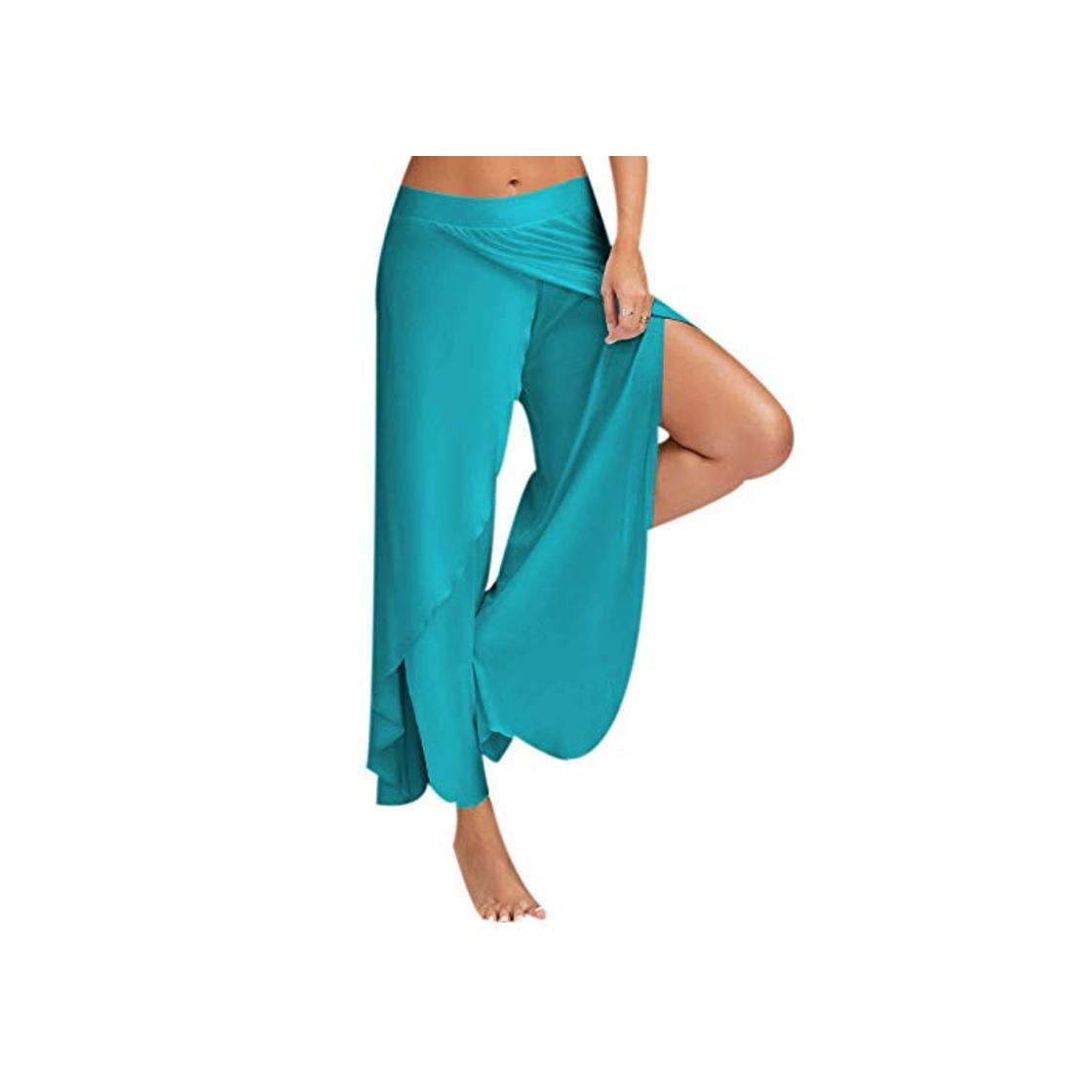 Producto Bebling Pantalones de harén para Mujeres Pantalón de chándal con Abertura Lateral