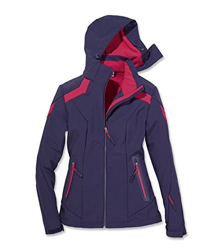 Product Shamp Mujer Softshell Chaqueta de esquí Snowboard Chaqueta de Color Azul/Rojo Talla