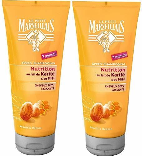 Le Petit Marseillais - después del champú cabello secas/abîmés/cassants Karité - Miel - Tubo 200 ml - juego de 2