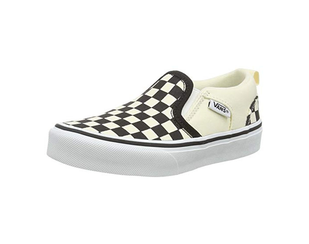 Fashion Vans Asher, Zapatillas sin Cordones para Niños, Blanco