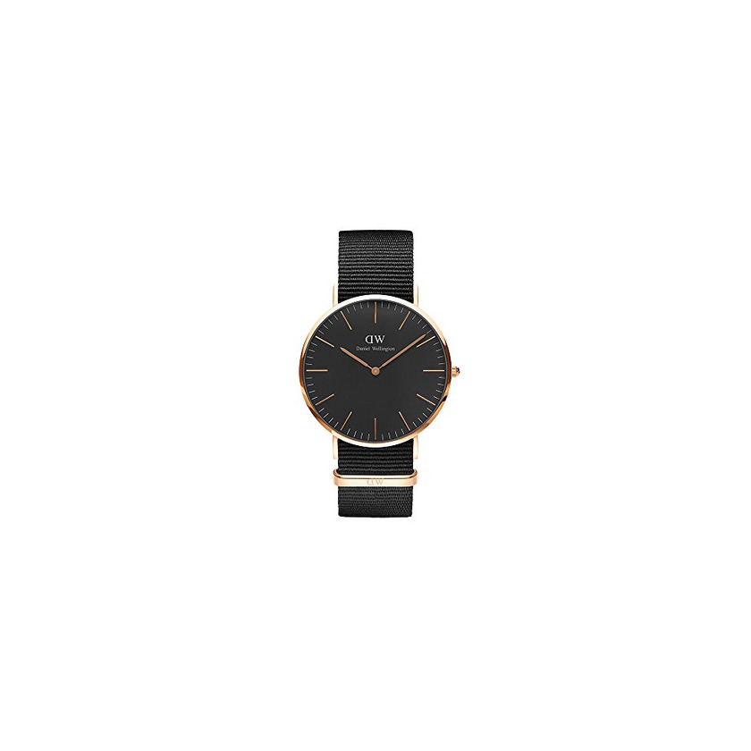 Fashion Daniel Wellington Reloj analogico para Unisex de Cuarzo con Correa en Nailon