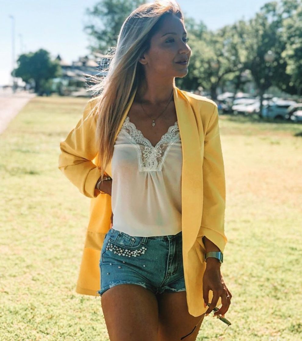 Social Blazer Amarelo 