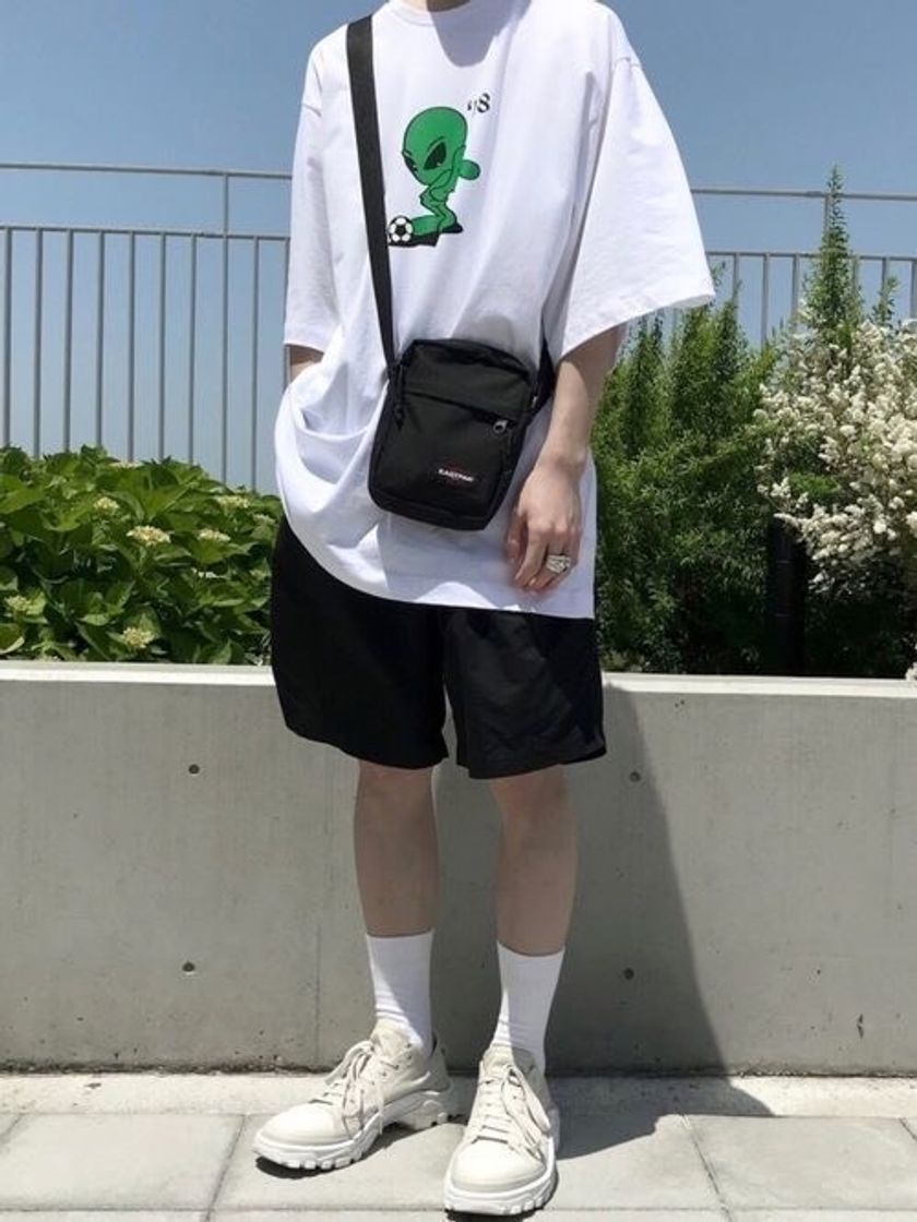 Social Camiseta grande com Shoulder Bag