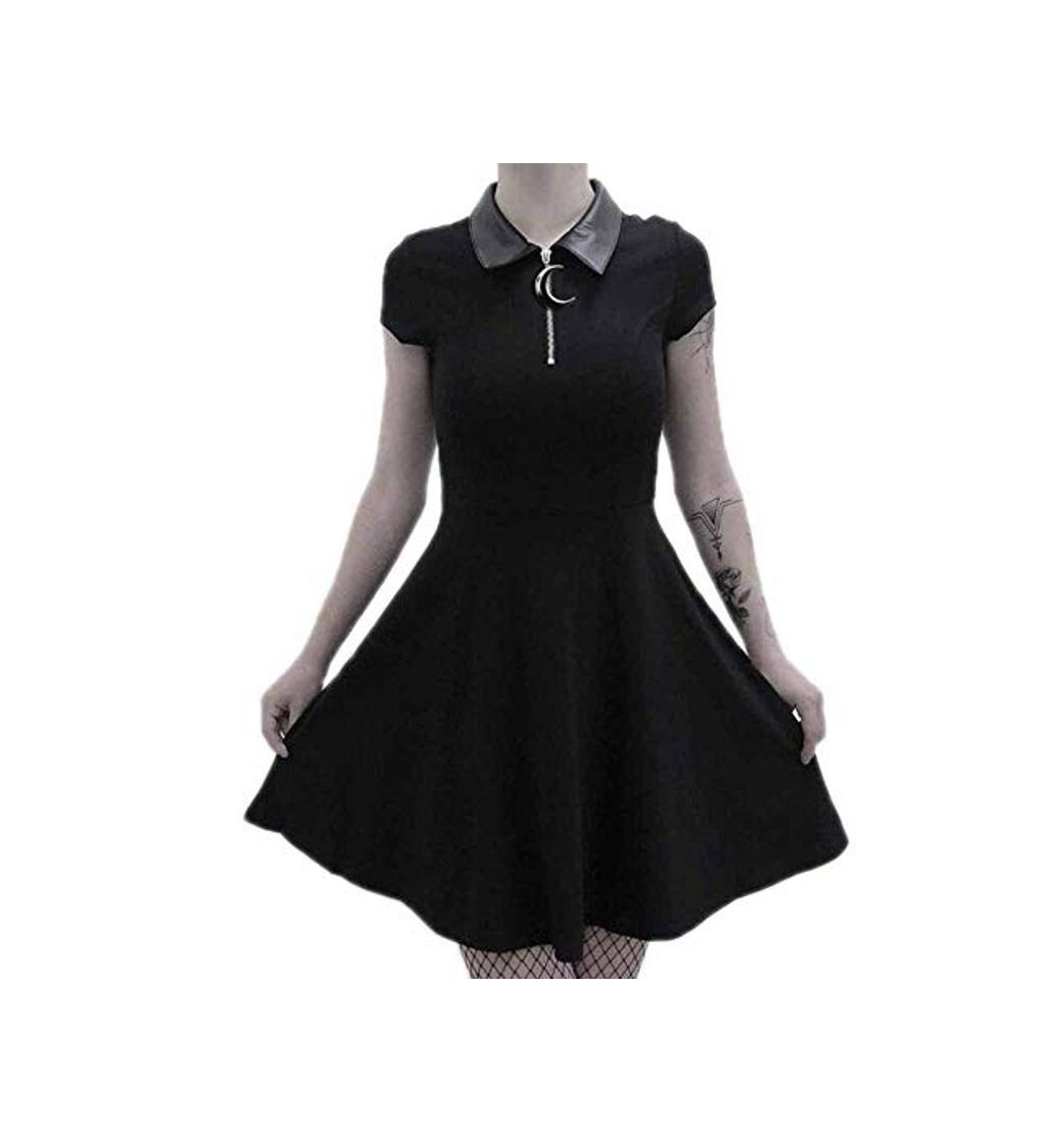 Social Señoras para Mujer Waterfall Gothic Punk Hoodie Dress Jacket Long Flared Witchcraft