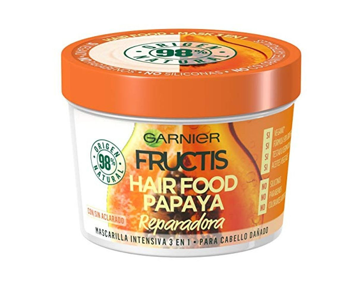 Social Garnier Fructis Hair Food Papaya Mascarilla 3 en 1-390 ml