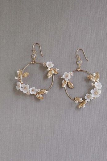 Opal Moonstone Rose Gold Earrings