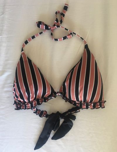 Tezenis- Striped pattern triangle bikini top