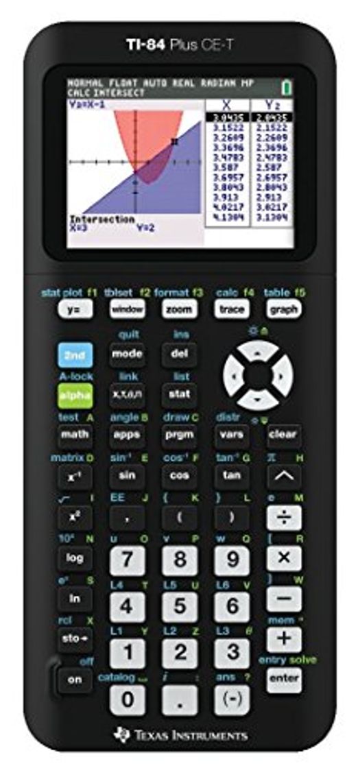 Product Texas Instruments 84PLCE/TBL/2E5/A TI-84 Plus CE-T - Calculadora gráfica, cable USB