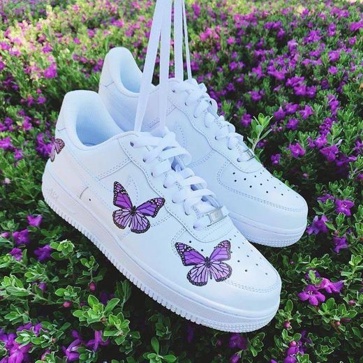 purple butterfly nike shoes💜💜