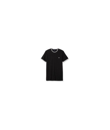 Fred Perry Fp Twin Tipped Camiseta, Negro