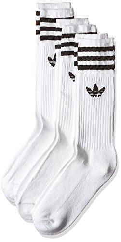 Social Adidas Solid Crew, Calcetines Unisex Adulto, blanco