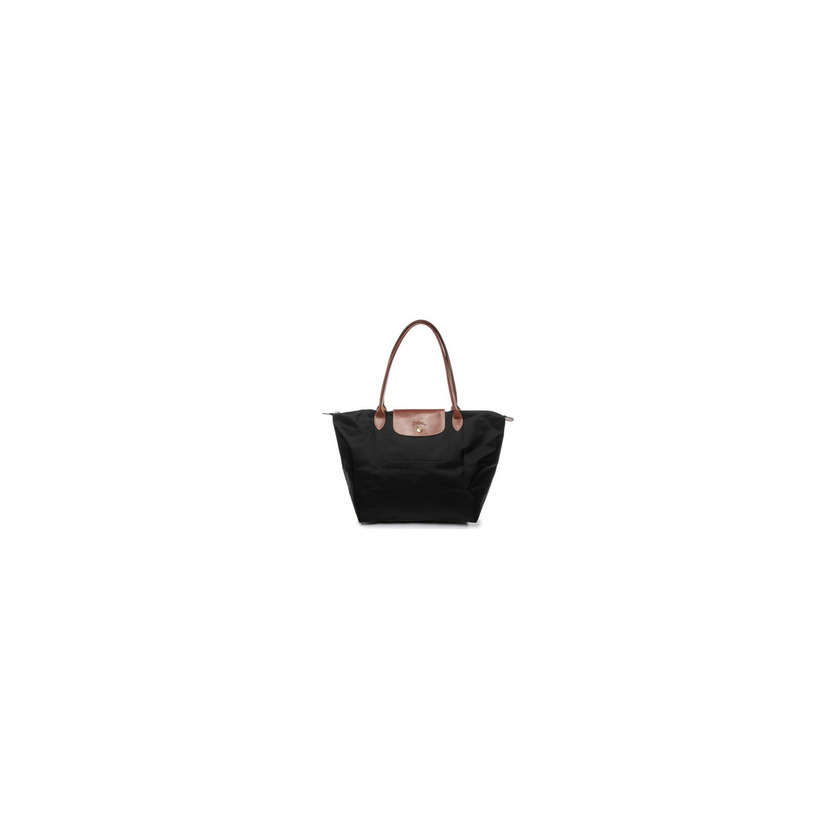 Social Longchamp - Bolsa de Sintético Mujer, color Negro, talla 19x30x31 cm