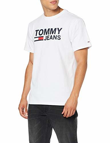 Fashion Tommy Hilfiger SS tee Logo Camiseta, Blanco