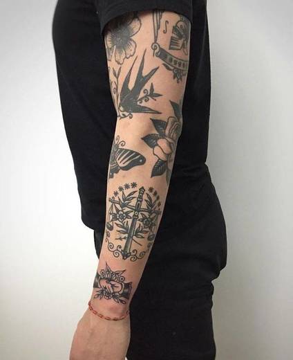 Arm sleeve tattoo